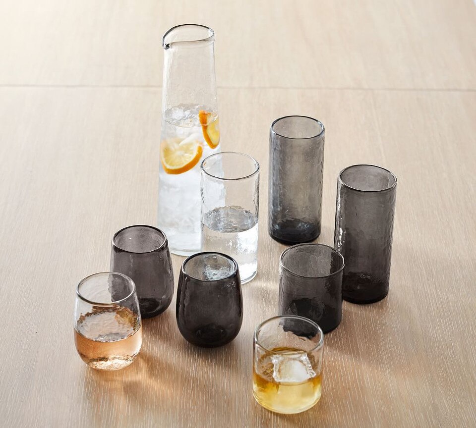 Handmade Hammered Drinking Glasses